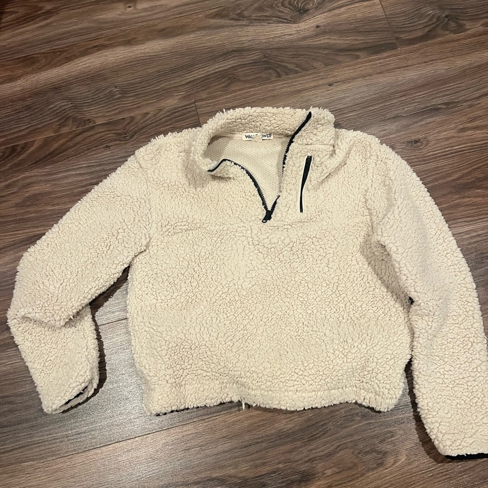 Sherpa crop sweater